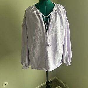 Aerie Light Lavender Tie-Neck Women’s Pullover Top